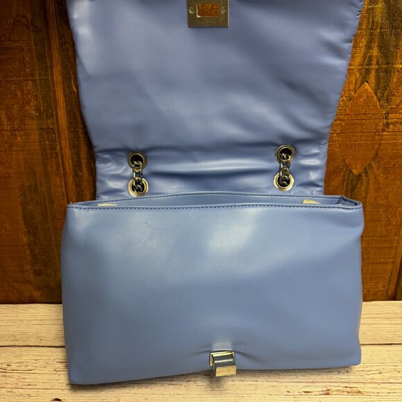 I.N.C. INTERNATIONAL CONCEPTS Soft Ajae Ruched Small Shoulder Bag – Peri Blue - Picture 4 of 5